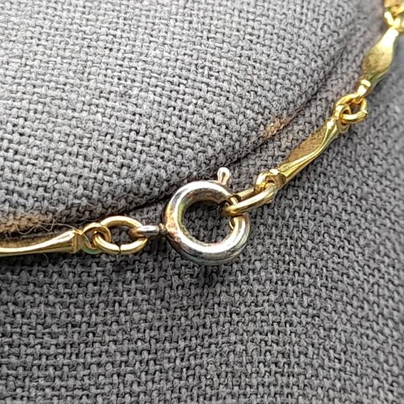 Vintage Dangling Leaves Long Chain Necklace, 29", 1960s Jewelry - Picture 7 of 15